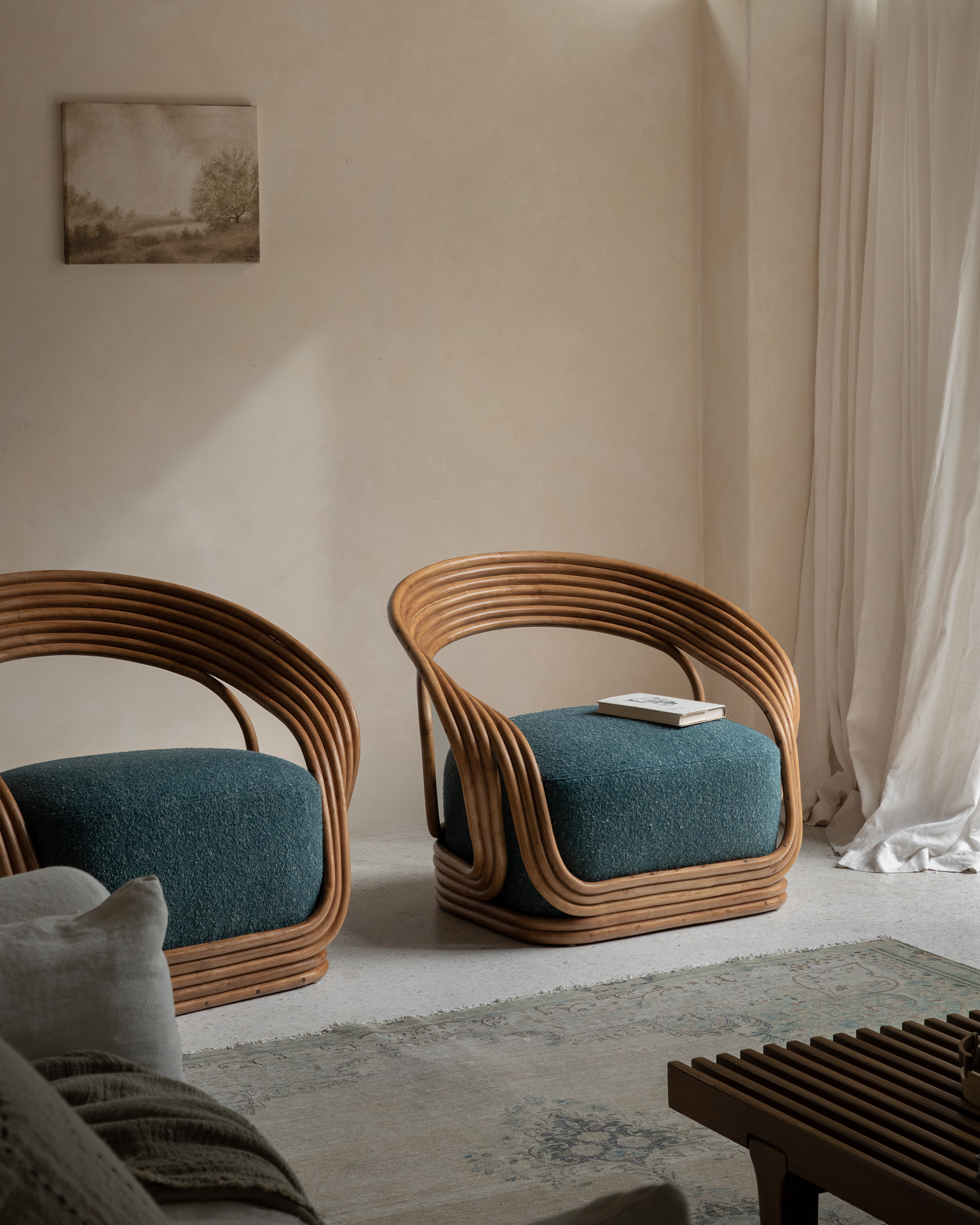 Fauteuil lounge en rotin Undina