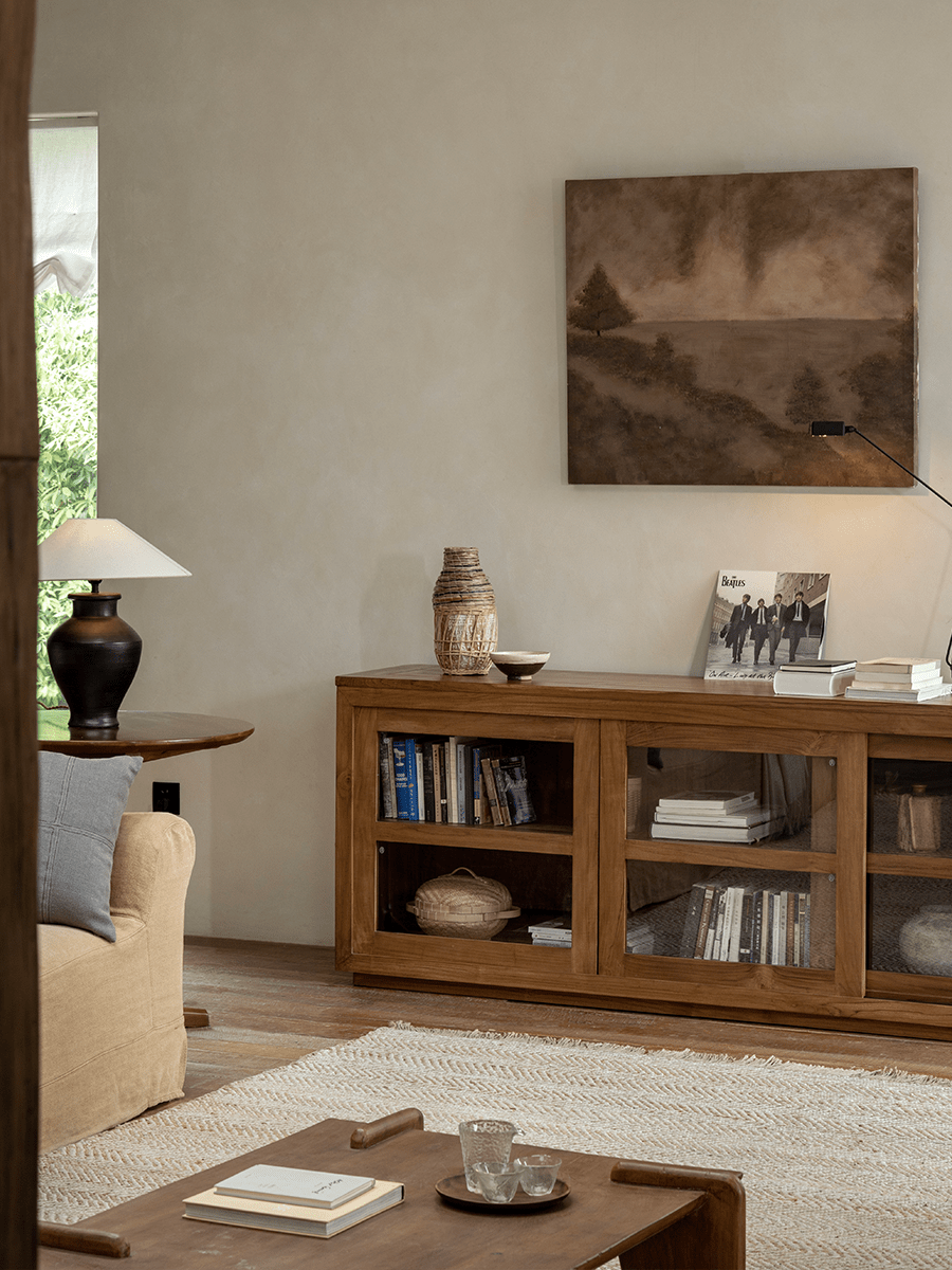 Bibliothèque à façade vitrée