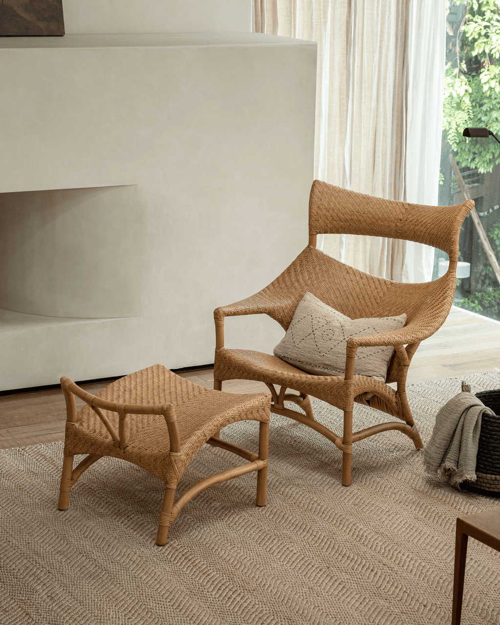 Fauteuil lounge Batman en rotin