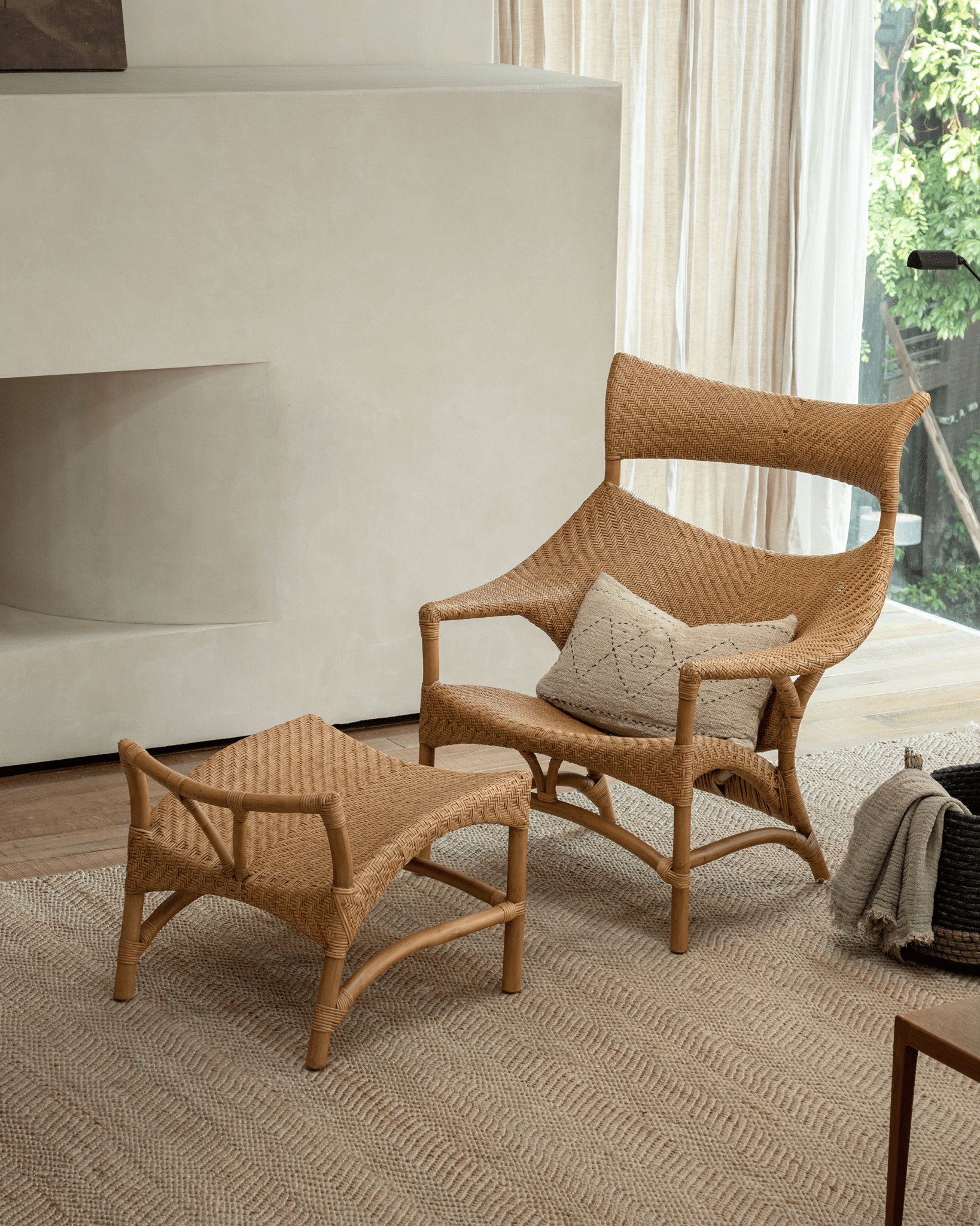 Fauteuil lounge Batman en rotin