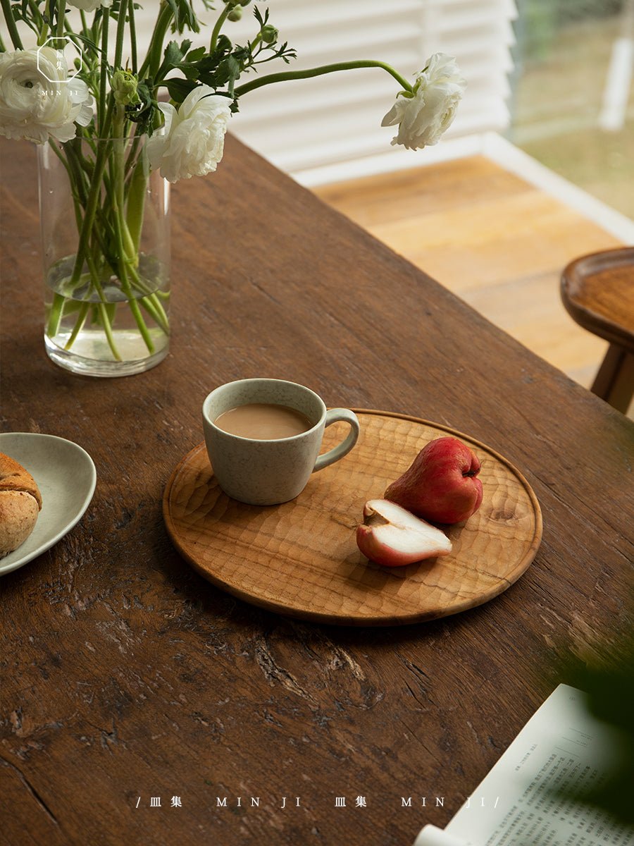 Assiette plate artisanale Wave