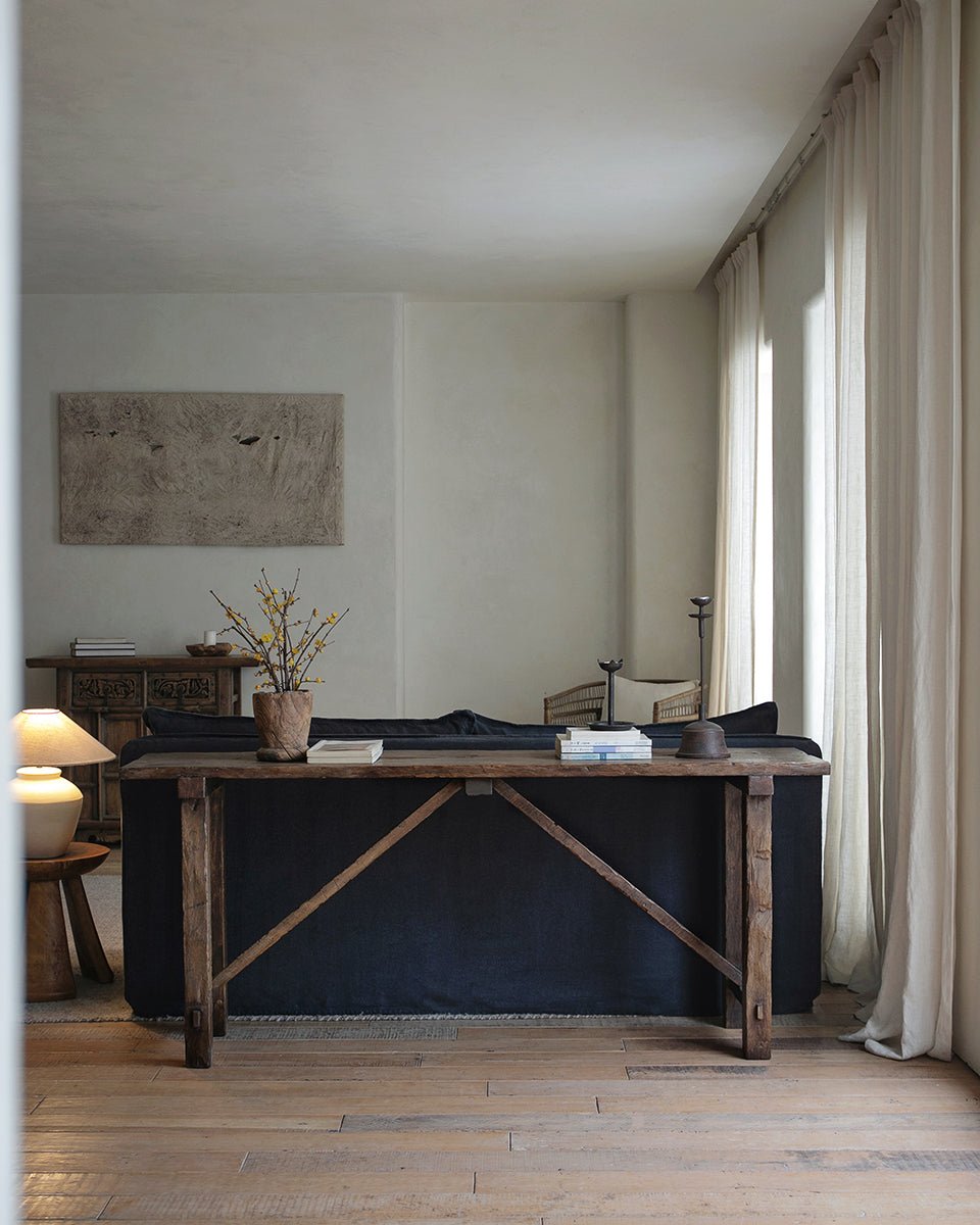 Table console en forme de K