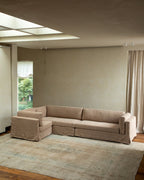 Canapé d'angle à jupe