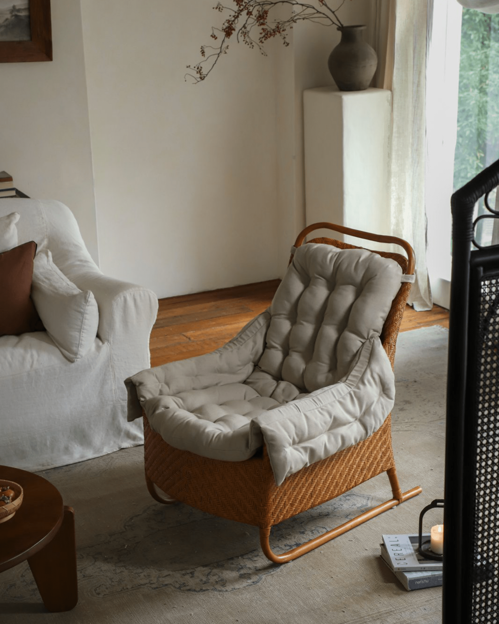 Fauteuil lounge en rotin Sled