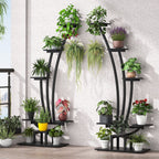 Support pour plantes d'intérieur, support à fleurs à 6 niveaux pour jardin - Lot de 2