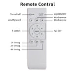 Ventilateur de plafond moderne en bois massif/ABS de 52 pouces avec télécommande (sans lumière), 6 vitesses de vent, flux d'air réversible