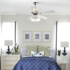 Ventilateur de plafond moderne à 4 lumières avec télécommande