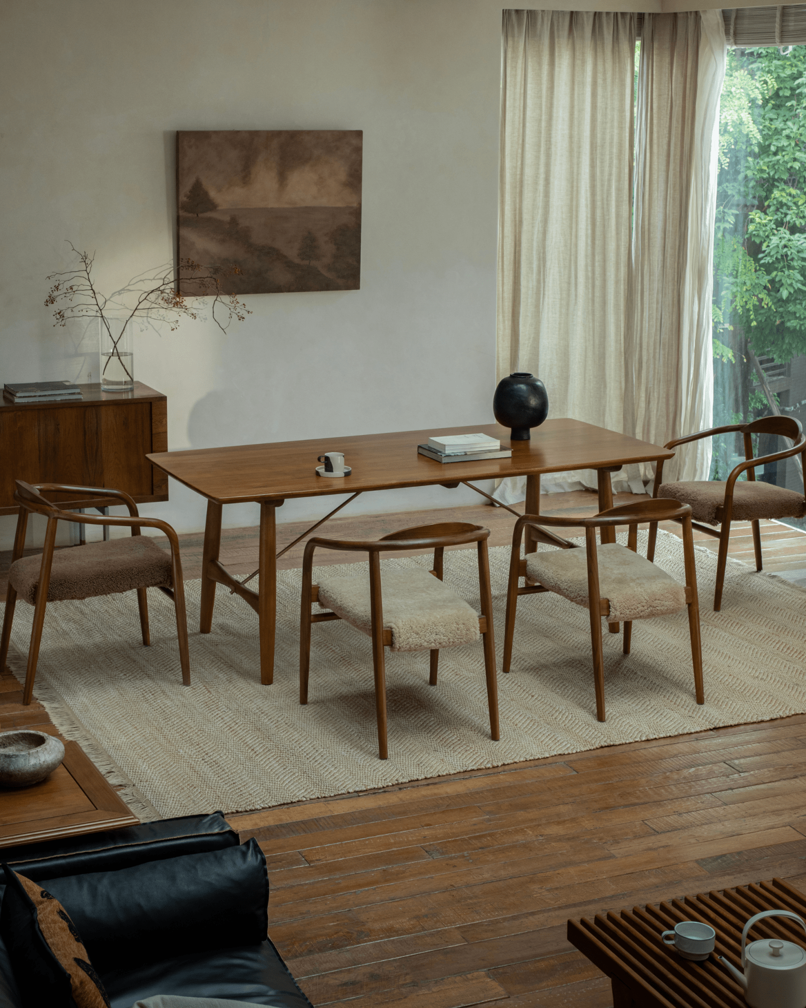 Fauteuil en peau de mouton Crescent