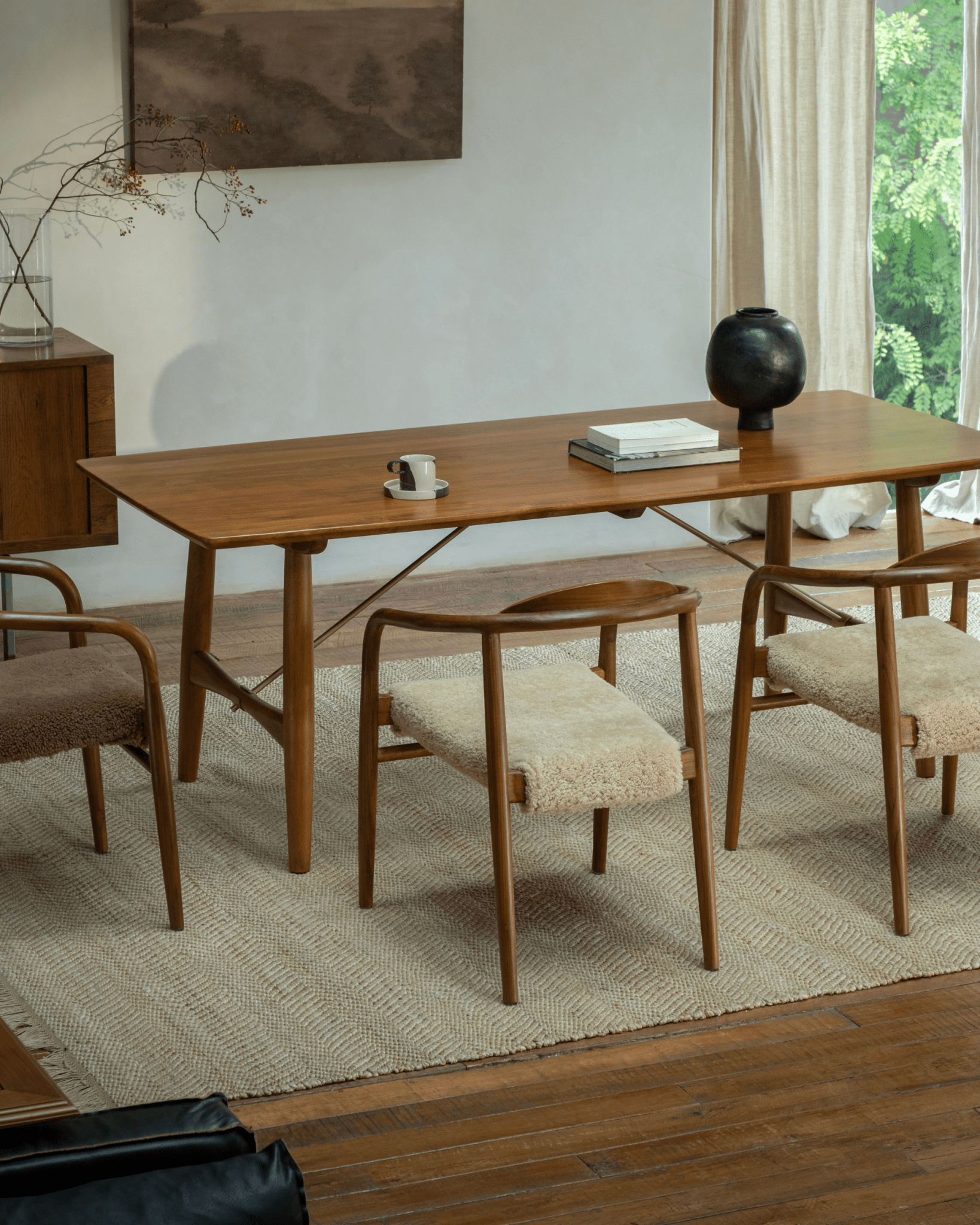 Fauteuil en peau de mouton Crescent