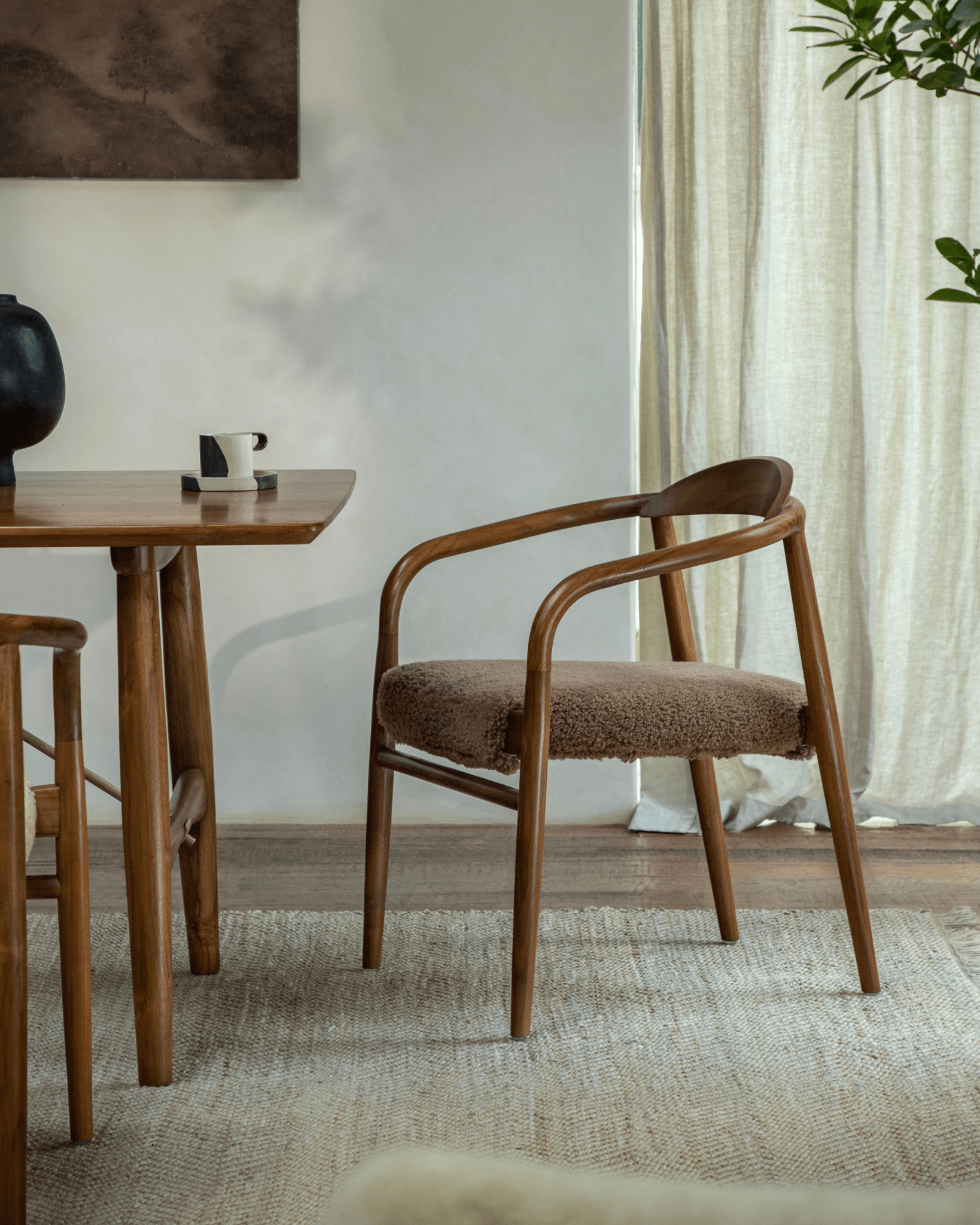 Fauteuil en peau de mouton Crescent