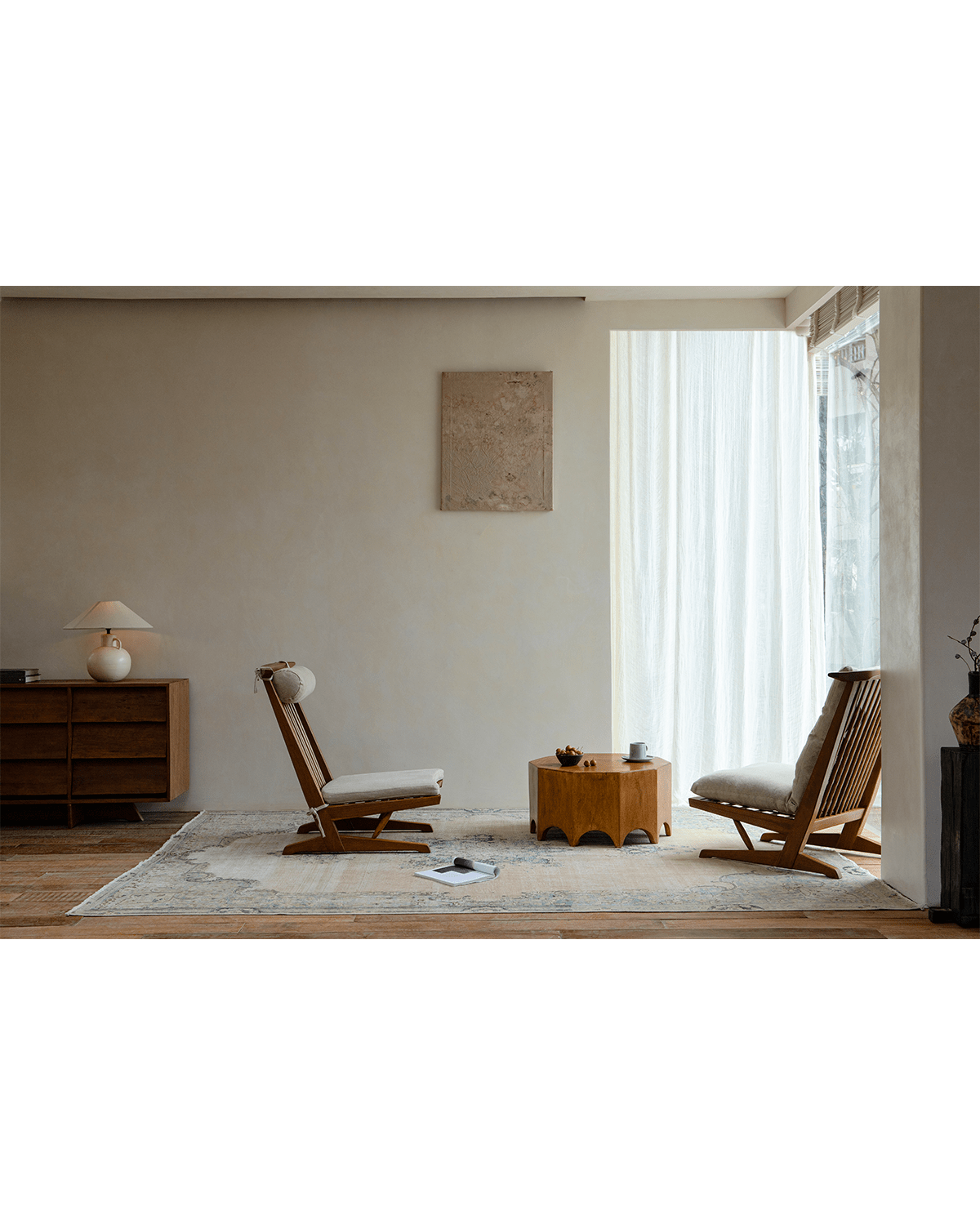 Table d'appoint décagonale