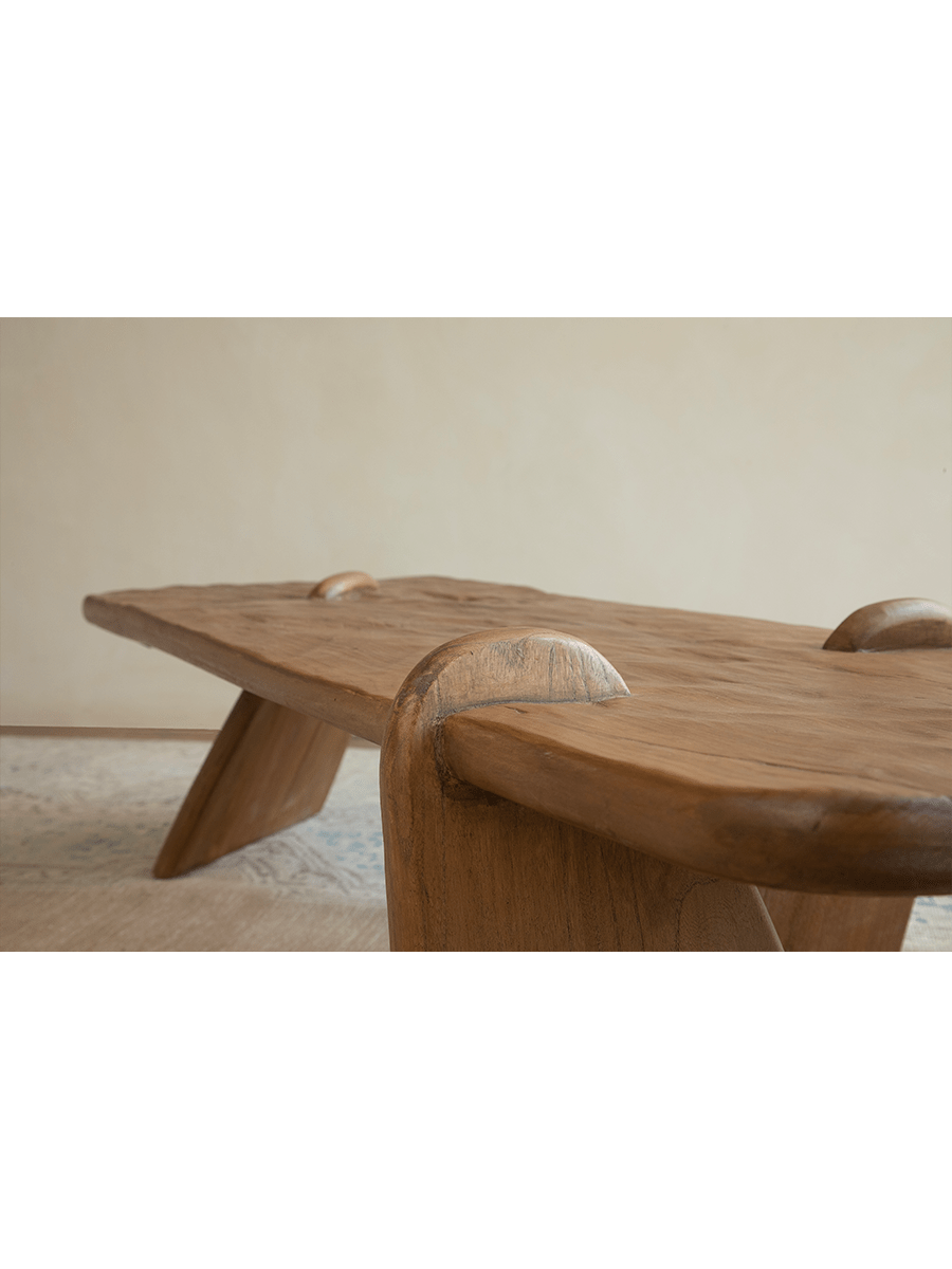 Table basse rustique en bois flotté