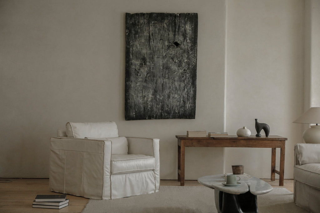 Canapé en cuir à jupe