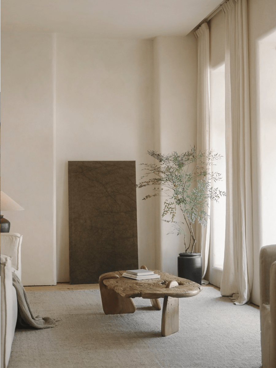 Table basse rustique en bois flotté