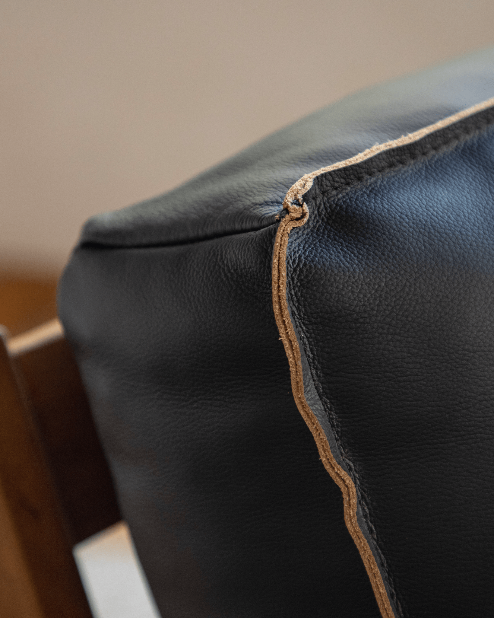 Fauteuil lounge en cuir René