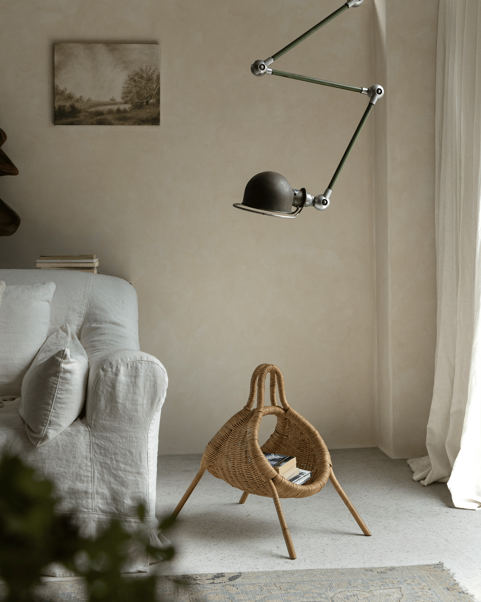 Panier de rangement en rotin Molly