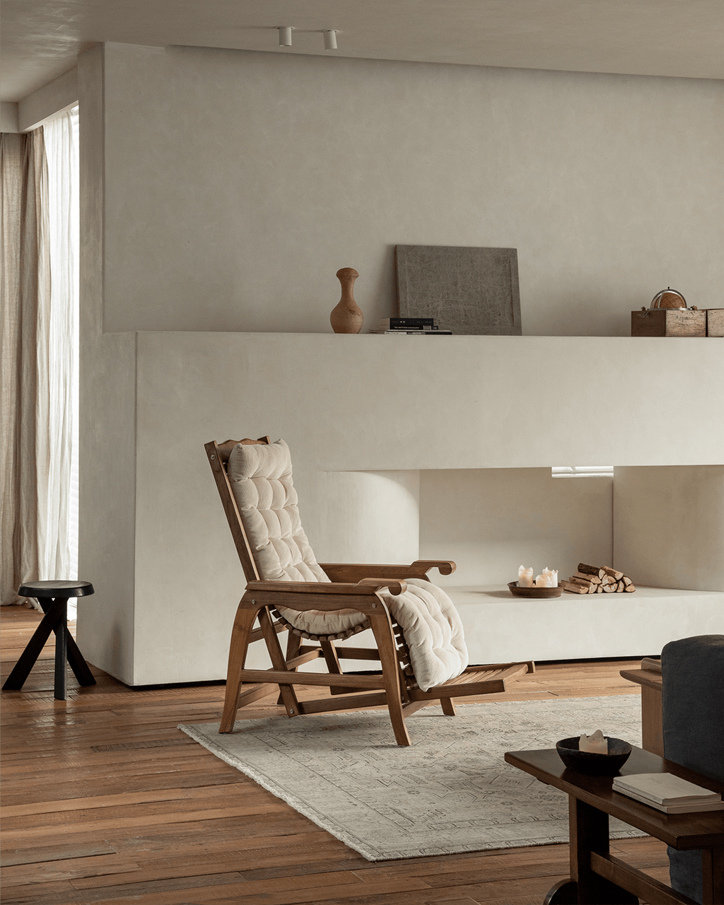 Chaise longue à roulettes