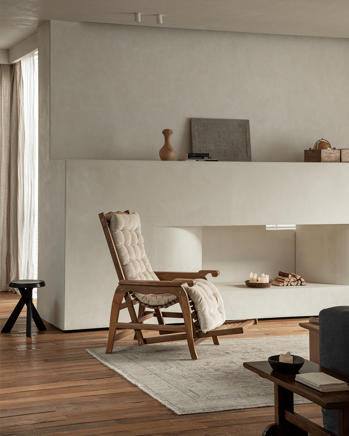 Chaise longue à roulettes