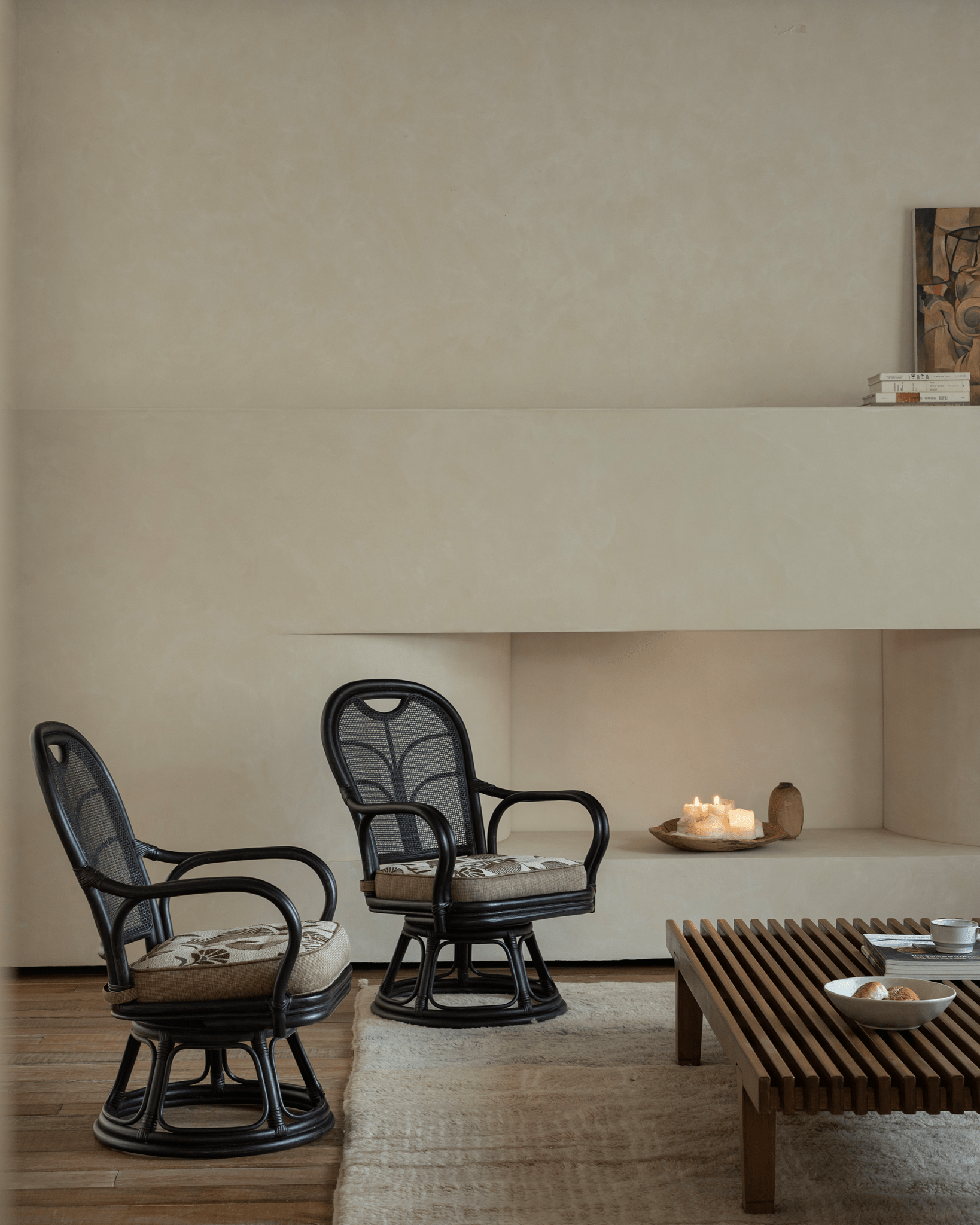 Fauteuil pivotant Ray Mini en rotin