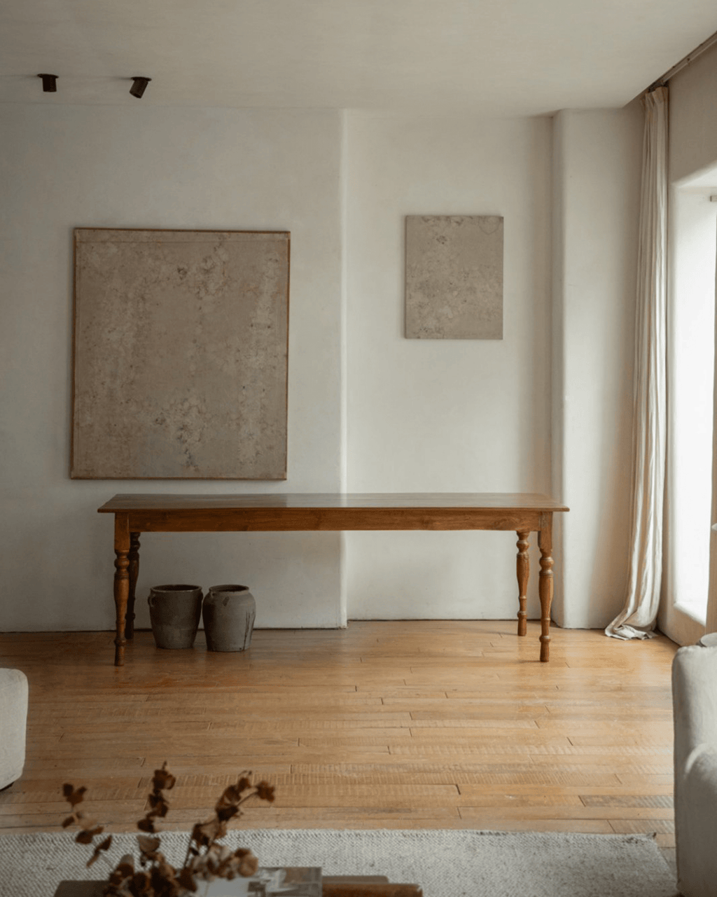 Tables vintage indonésiennes en bois de teck