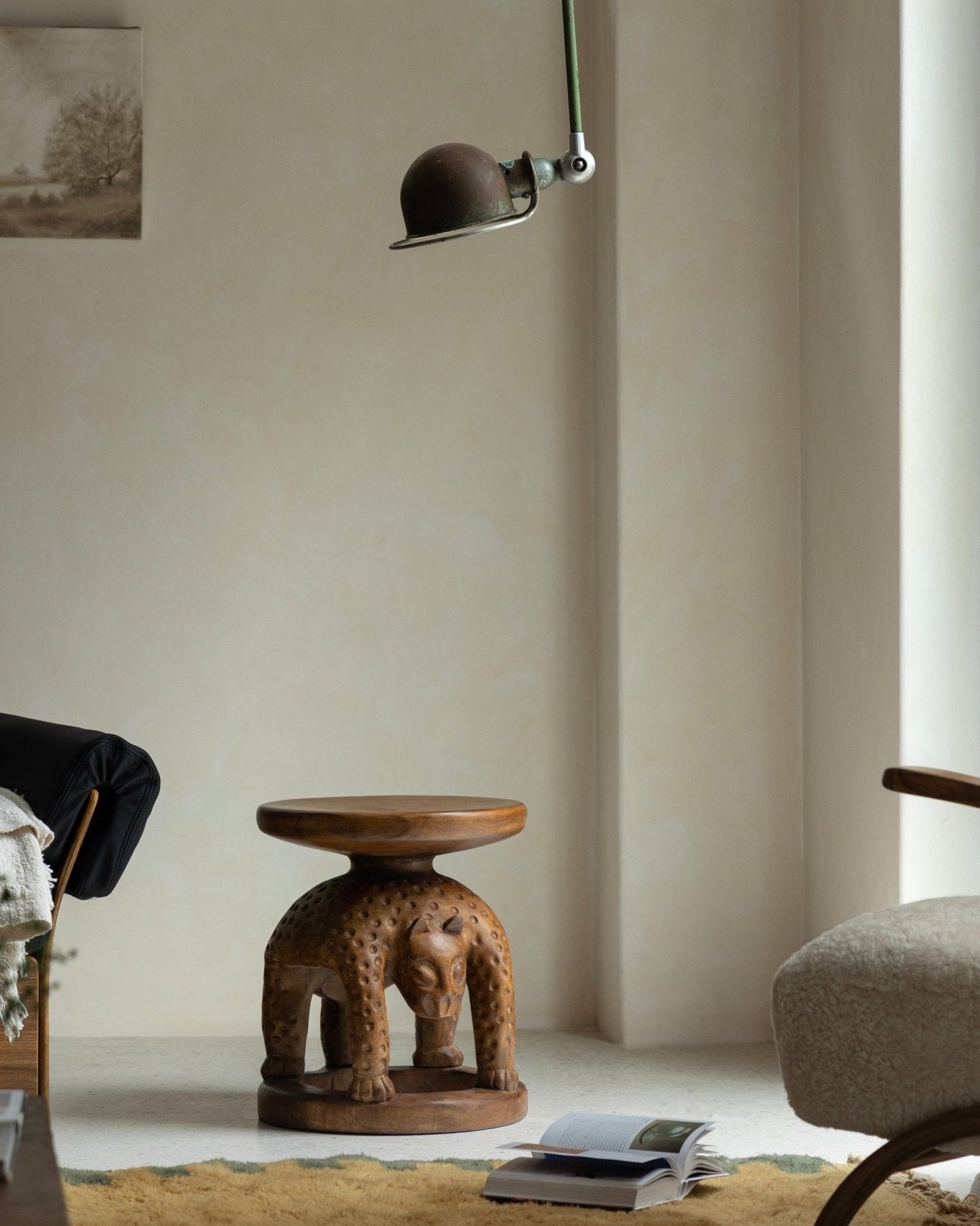 Table d'appoint sculpturale tribale