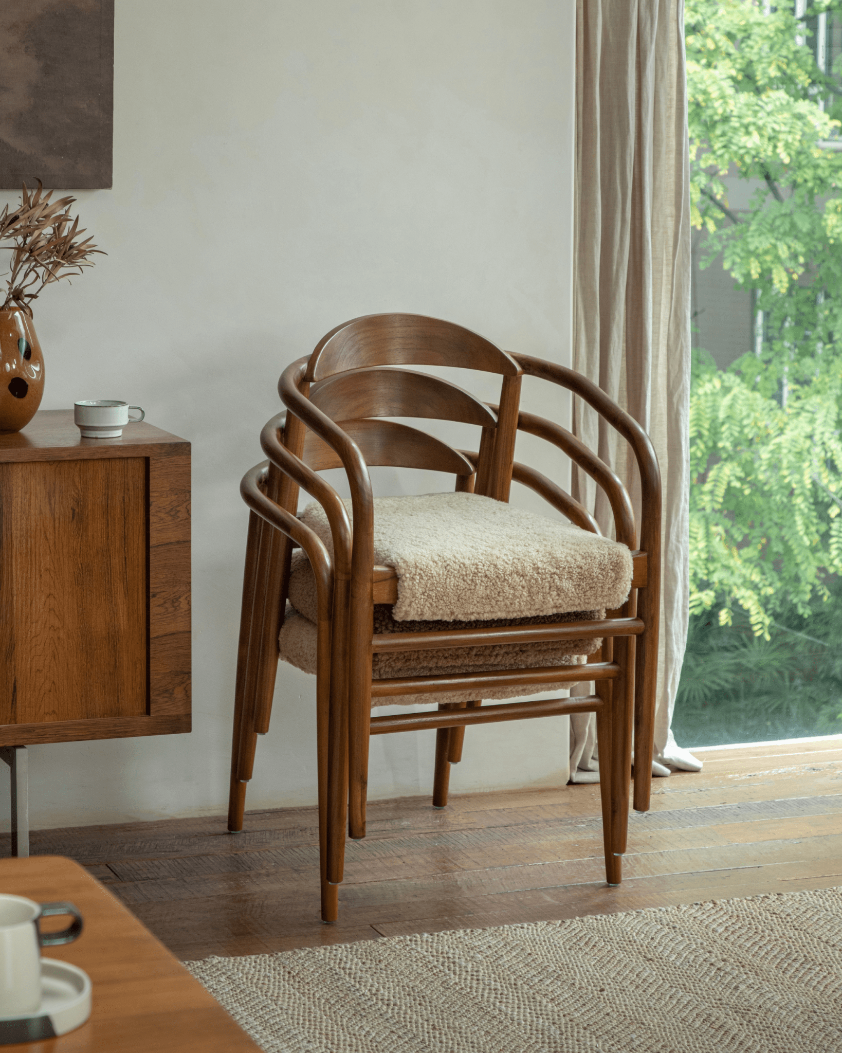 Fauteuil en peau de mouton Crescent