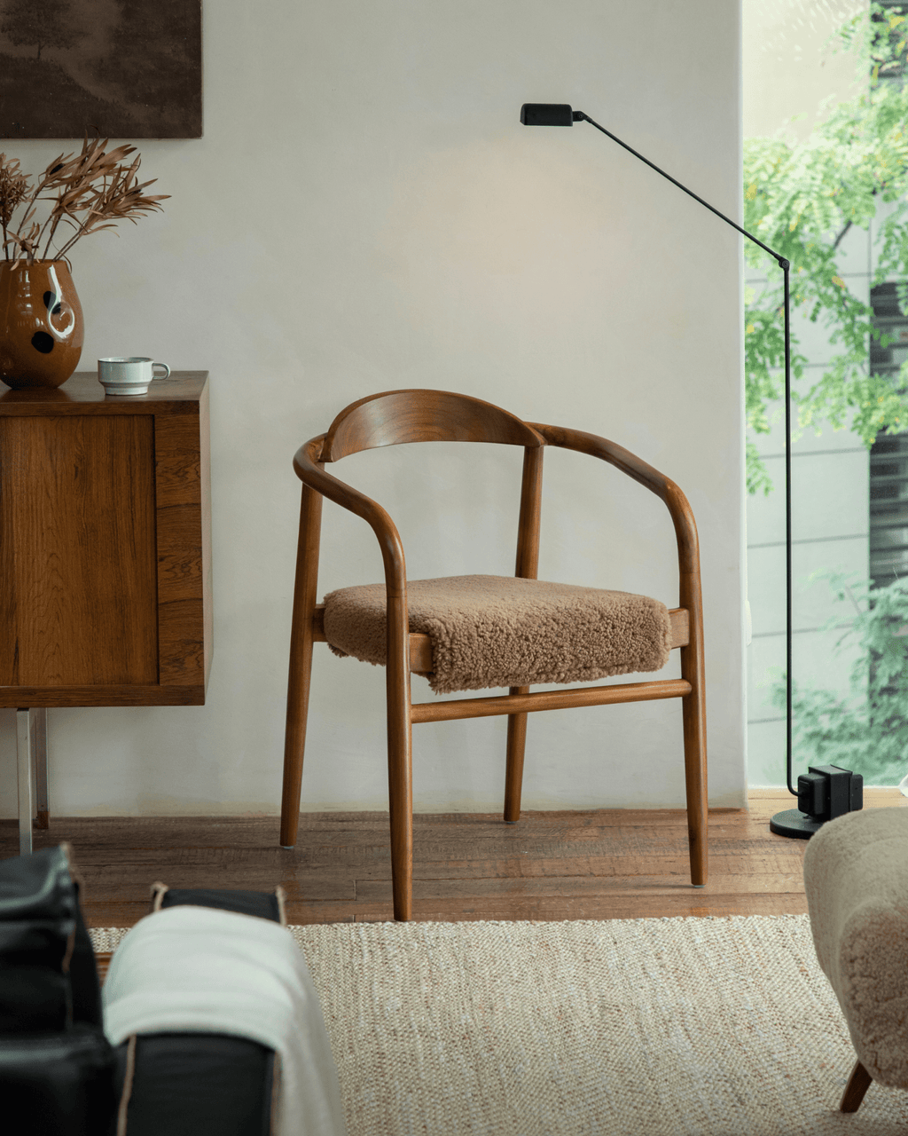 Fauteuil en peau de mouton Crescent