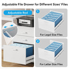 Bureau d'ordinateur 63 avec support d'écran, bureaux ergonomiques pour la maison avec tiroirs et classeur