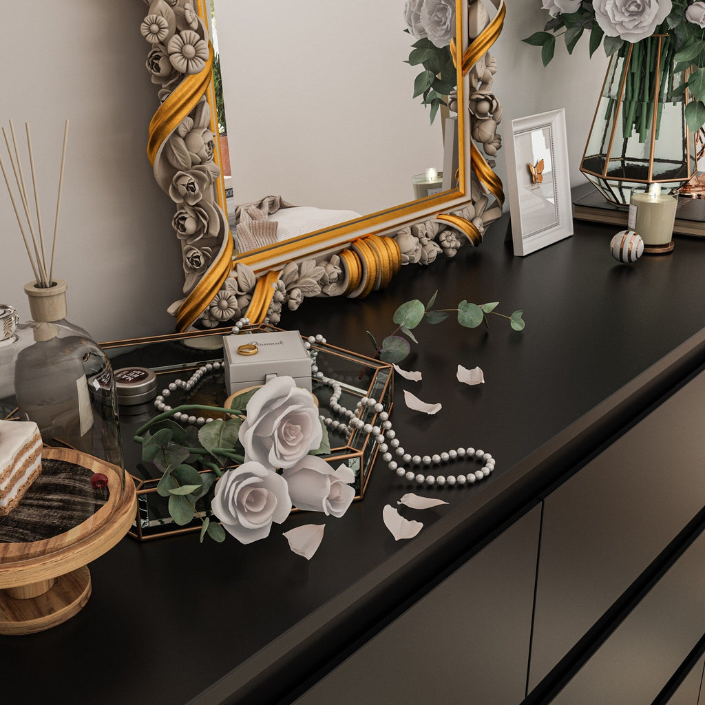 Commode d'appoint à 9 tiroirs 63W pour salon, chambre à coucher