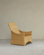 Fauteuil lounge coulissant en rotin