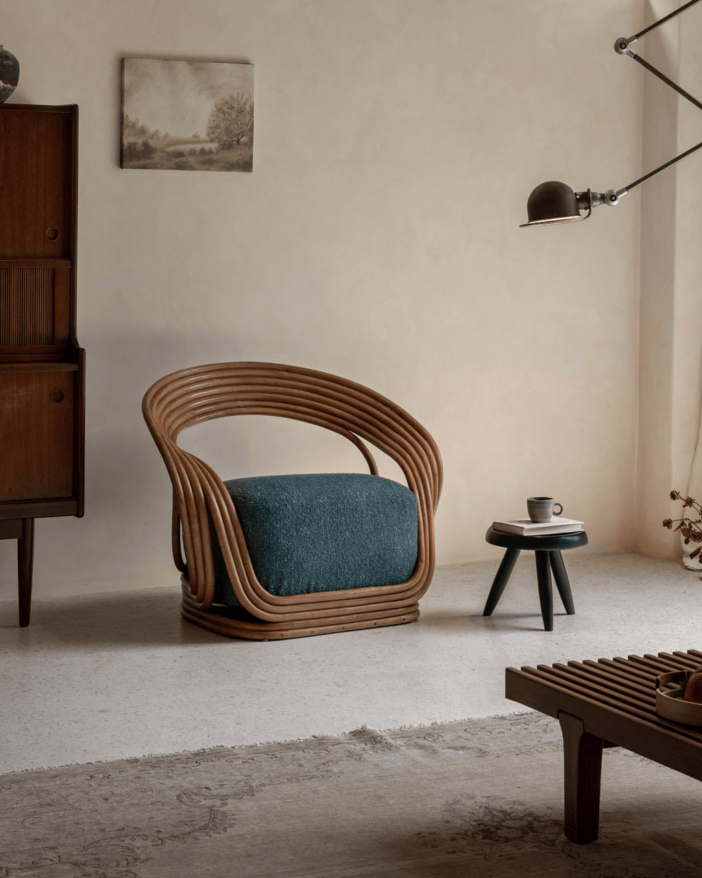 Fauteuil lounge en rotin Undina