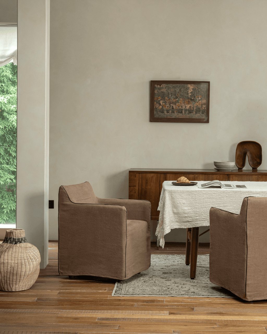 Chaise Ducy avec housse en lin