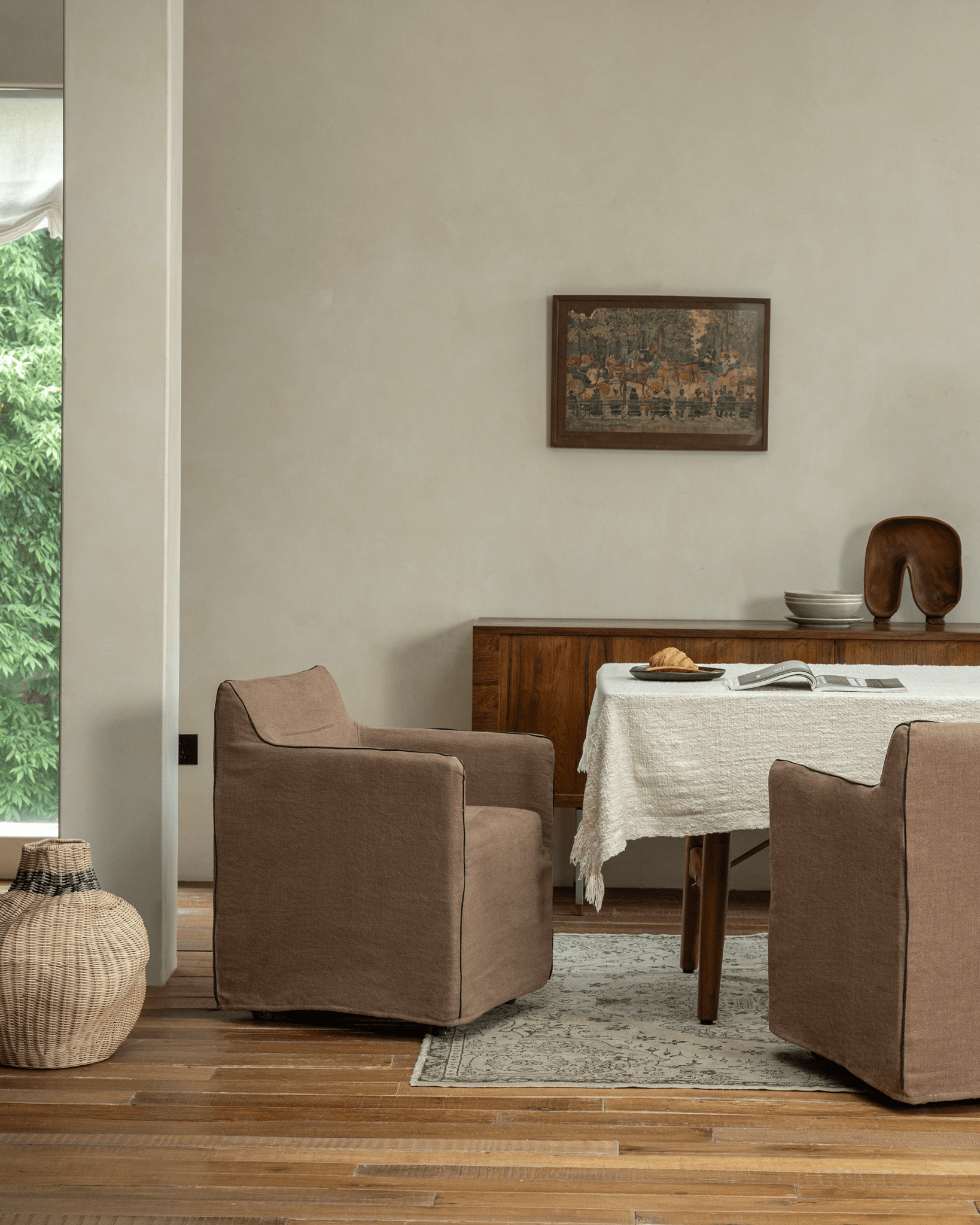 Chaise Ducy avec housse en lin