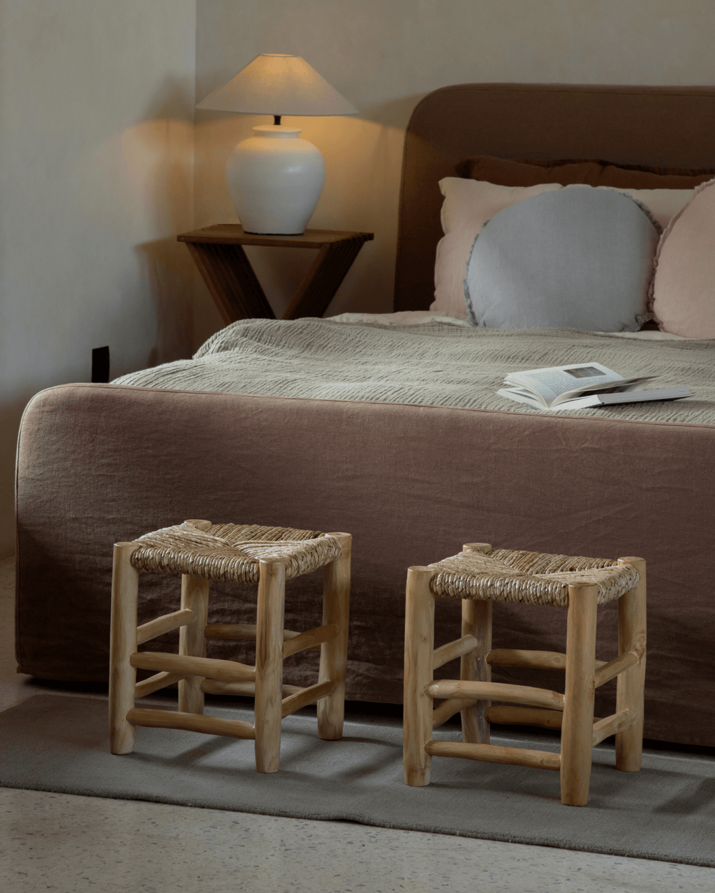 Tabouret tissé à la main Isla