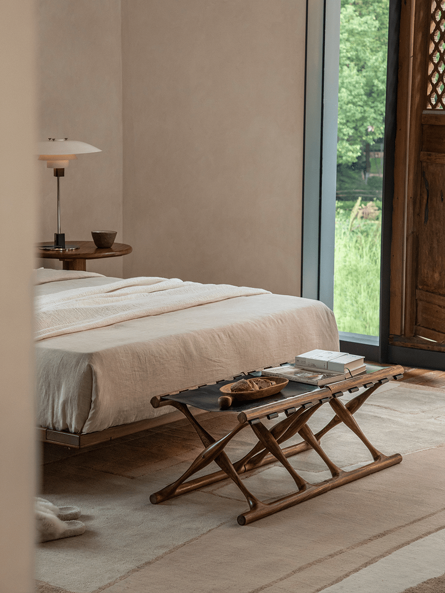 Tabouret en cuir Maverick