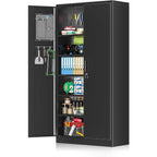 Armoire de rangement de garage de 71 pouces, étagères réglables pour garde-manger de cuisine, bureau, garage, maison et garde-manger