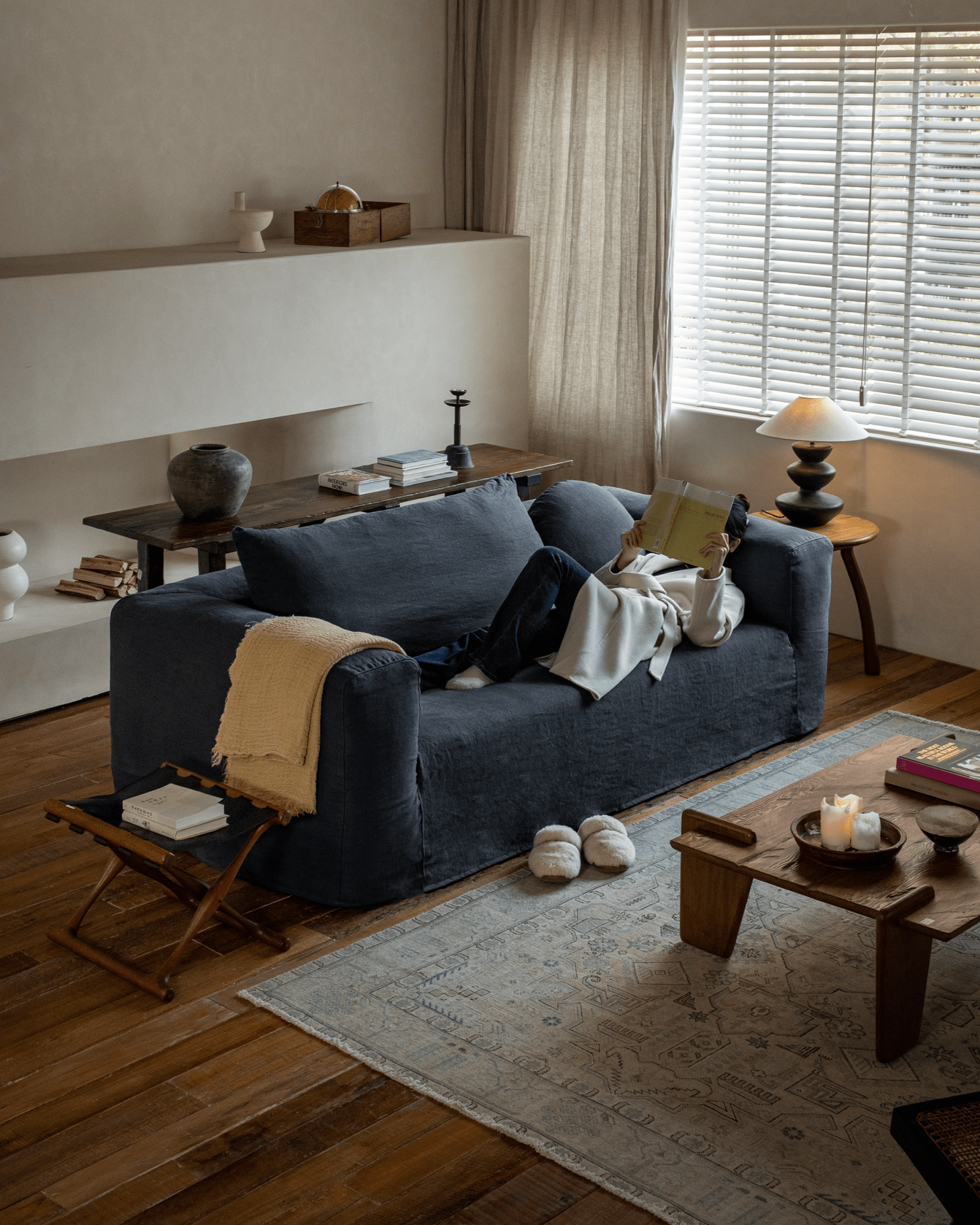 Canapé Domu à housse naturelle