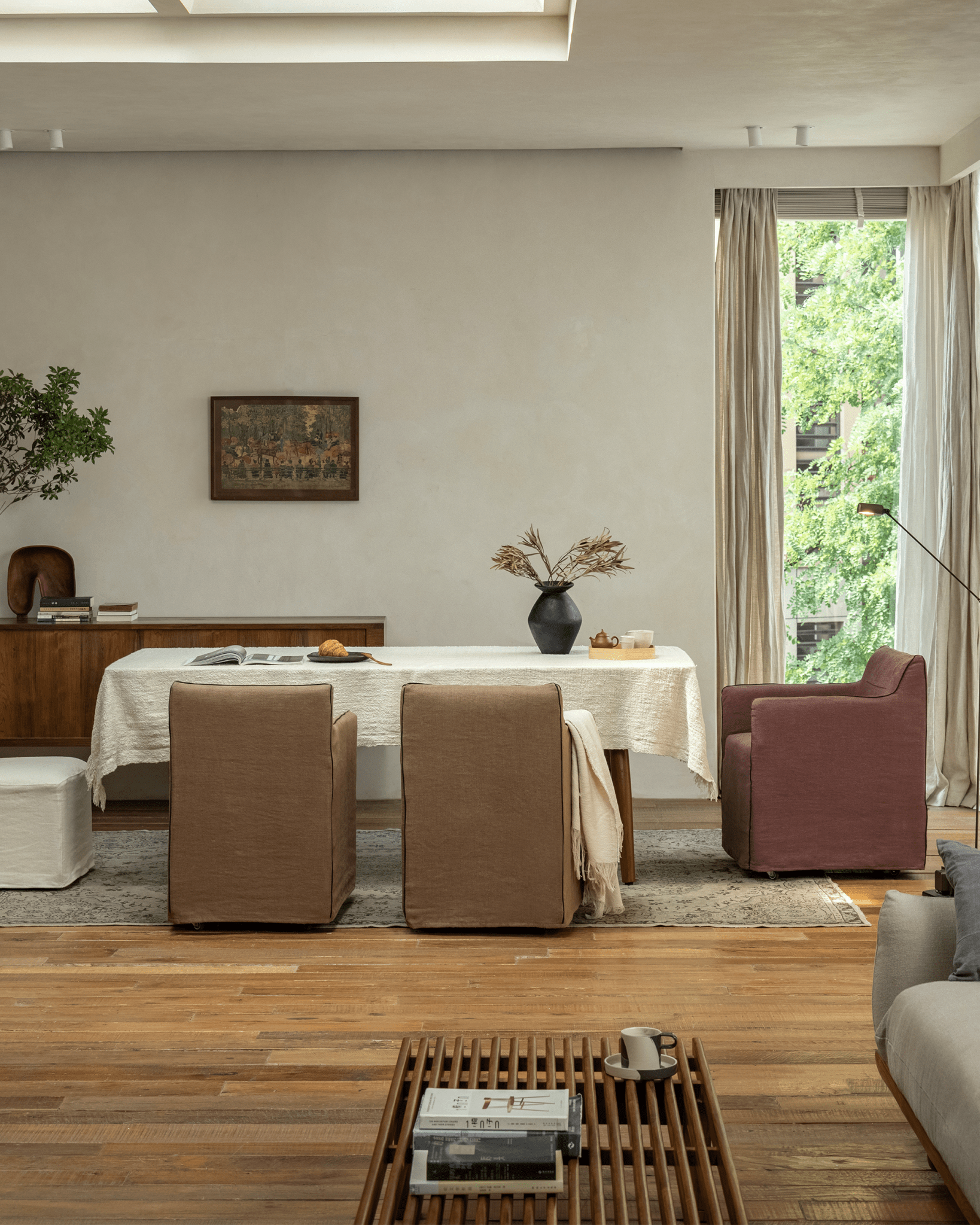 Chaise Ducy avec housse en lin