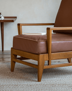 Fauteuil lounge en cuir René