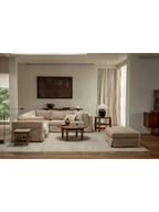 Canapé d'angle à jupe