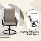 Ensemble de salle à manger de patio 8 pièces MAISON ARTS avec parasol de patio de 13 pieds