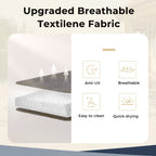 Ensemble de salle à manger de patio 8 pièces MAISON ARTS avec parasol de patio de 13 pieds