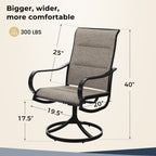 Ensemble de salle à manger de patio 8 pièces MAISON ARTS avec parasol de patio de 13 pieds