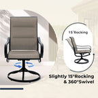 Ensemble de salle à manger de patio 8 pièces MAISON ARTS avec parasol de patio de 13 pieds