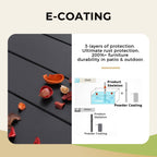 Ensemble de salle à manger de patio 8 pièces MAISON ARTS avec parasol de patio de 13 pieds