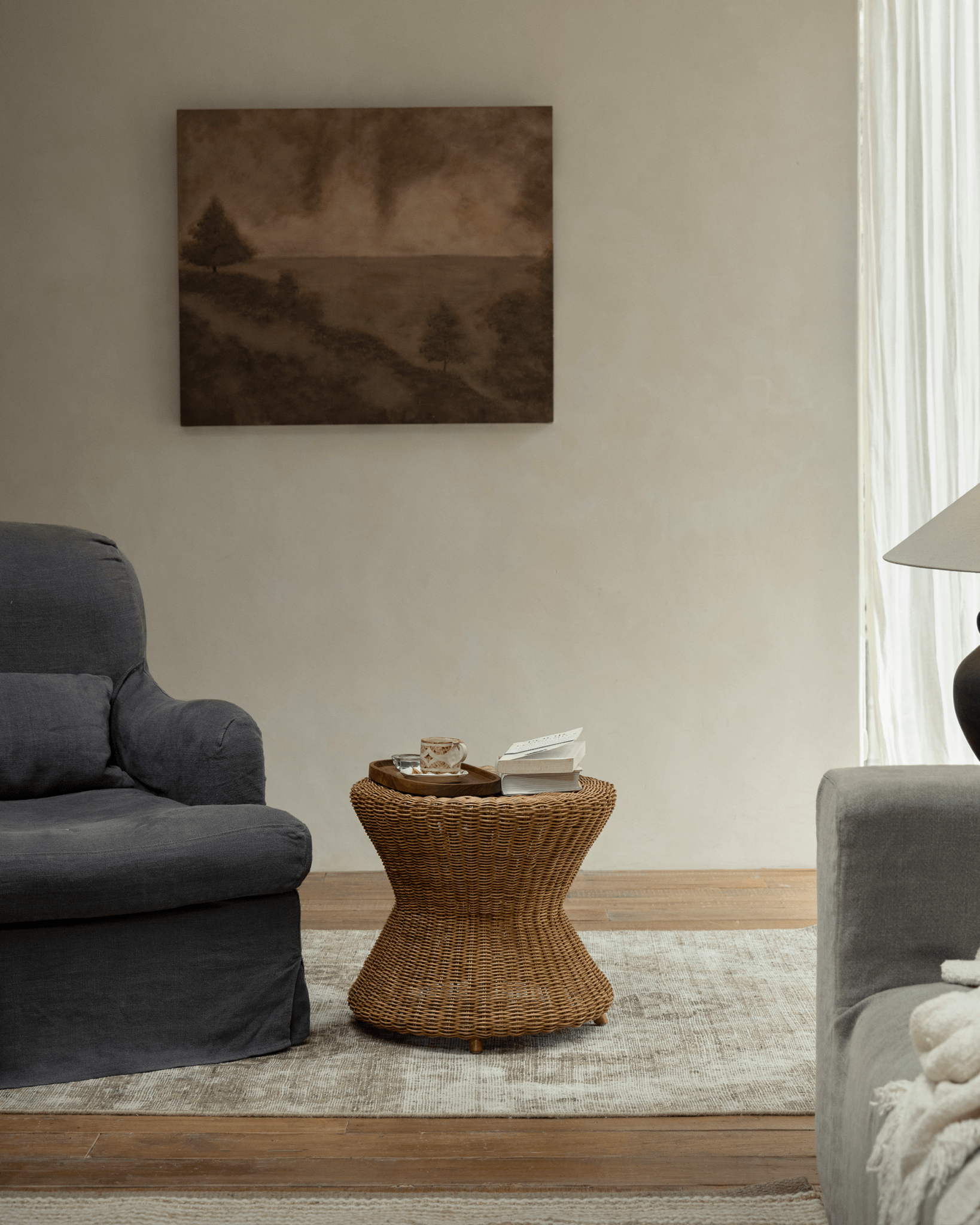 Table d'appoint en rotin Bongo