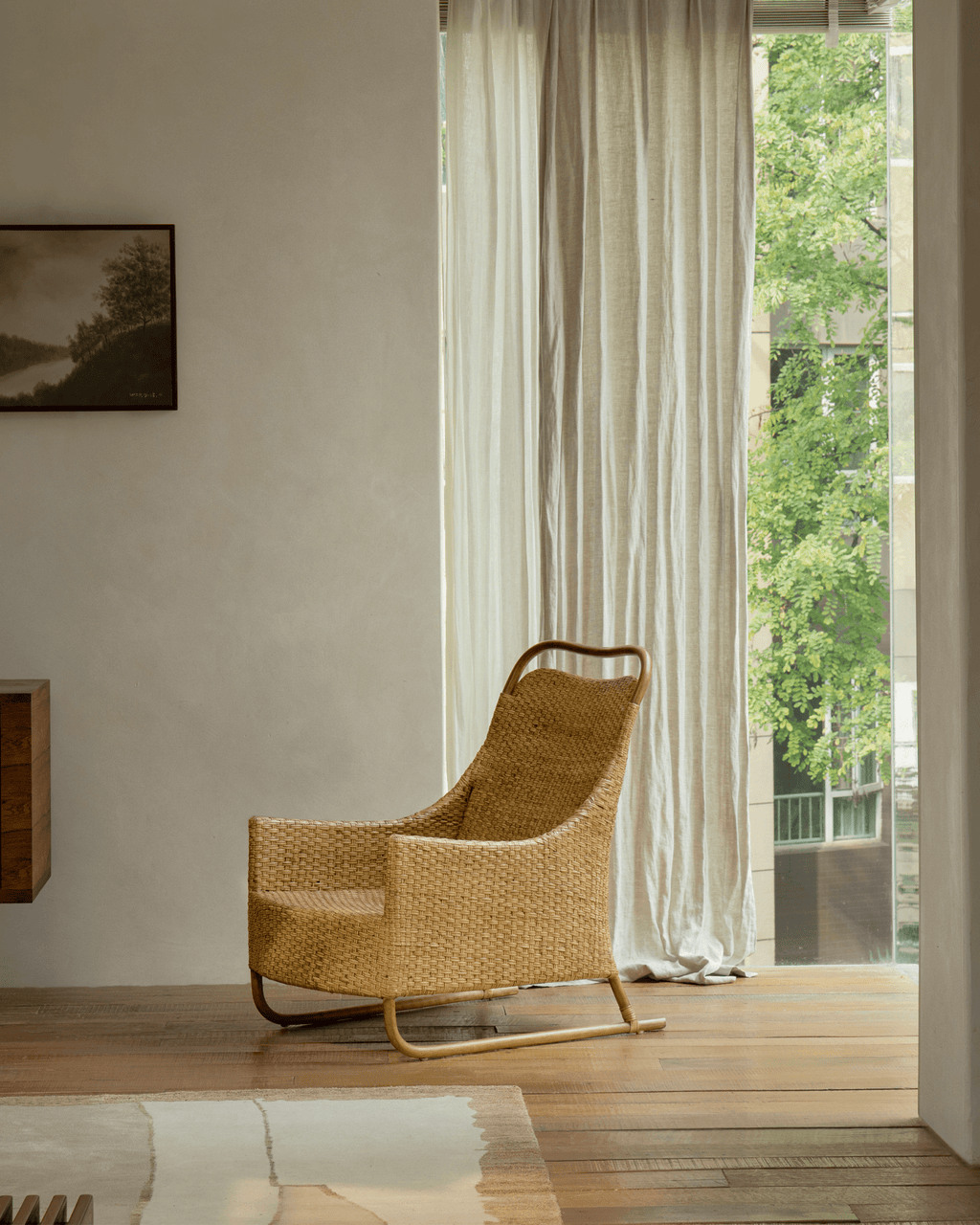 Fauteuil lounge en rotin Sled