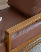 Fauteuil lounge en cuir René