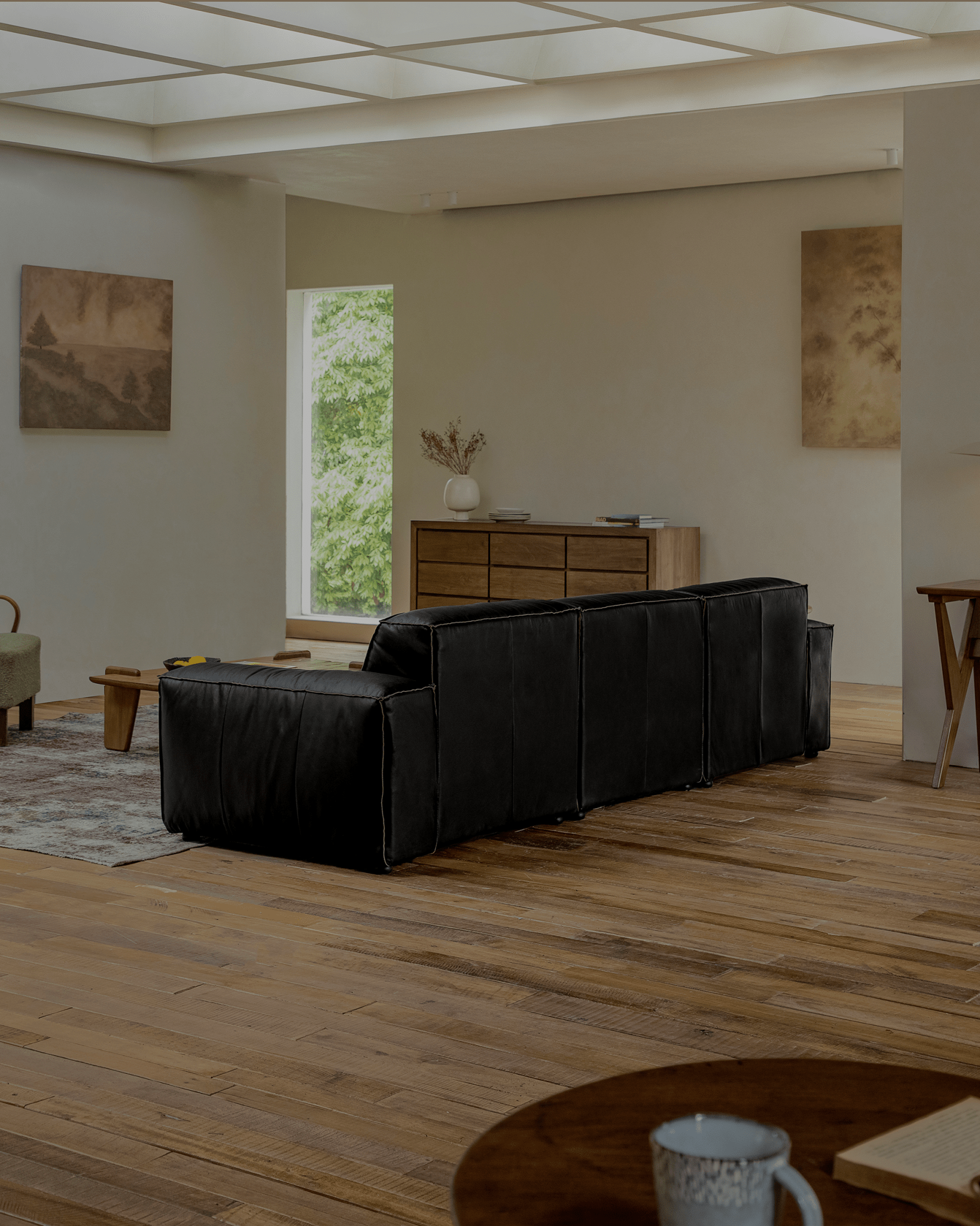 Canapé d'angle en cuir Botan