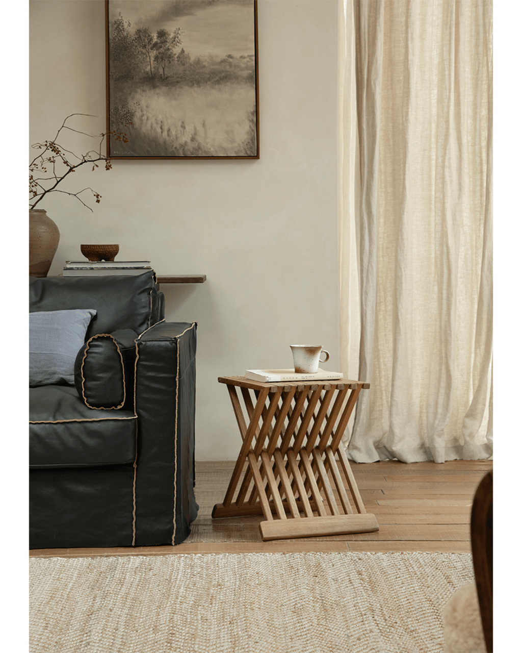 Table basse pliante avec plateau